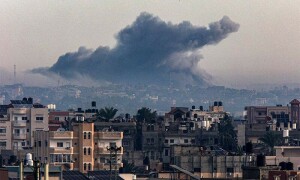 PHOTOS: Smoke rises in Southern Gaza as Israel continues its bombardment
