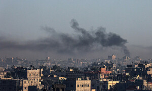 PHOTOS: Smoke rises over Khan Younis amid Israeli bombardment