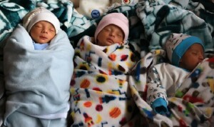 Displaced Palestinian mother in Gaza gives birth to quadruplets