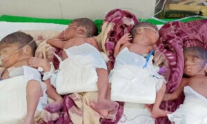 غزہ: 5 کلومیٹر پیدل چل کر ہسپتال پہنچنے والی حاملہ خاتون نے 4 بچوں کو جنم دیا