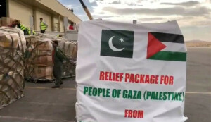 Pakistan&rsquo;s third batch of humanitarian aid reaches Gaza