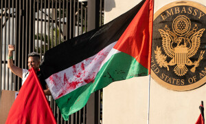 PHOTOS: Pro-Palestine protesters demonstrate outside US embassy in Costa Rica