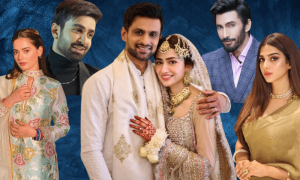 اداکاروں کی شعیب ملک اور ثنا جاوید کو شادی کی مبارک باد