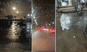 کراچی کے مختلف علاقوں میں ہلکی اور تیز بارش سے موسم خوشگوار