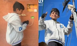 &rsquo;نیوٹن آف غزہ&lsquo;، 15 سالہ حسان نے ہوا کی مدد سے بجلی پیدا کردی