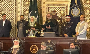 PHOTO: Suraiya Bibi takes oath as KP assembly deputy speaker