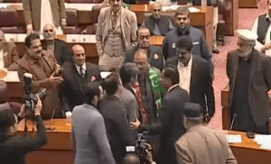 After election as NA speaker, Ayaz Sadiq meets Amir Dogar