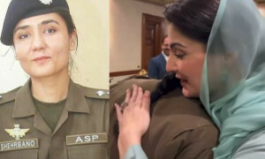 مریم نواز کی اے ایس پی شہربانو سے گلے ملنے کی ویڈیو وائرل