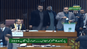 Bilawal casts vote for presidential candidate Zardari