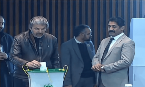 PTI&rsquo;s Ali Muhammad casts vote in election for president