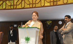 Sharmila Faruqi casts vote in presidential elections