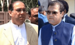 نوازشریف کے صاحبزادے حسن نواز اور حسین نواز لاہور پہنچ گئے