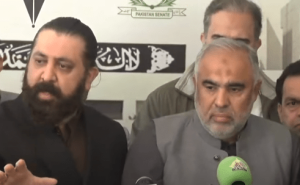 &lsquo;They are taking us towards confrontation&rsquo;: PTI&rsquo;s Asad Qaiser