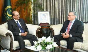 In meeting with President Zardari, US Ambassador Blome reassures continued support of Pakistan in fighting terrorism