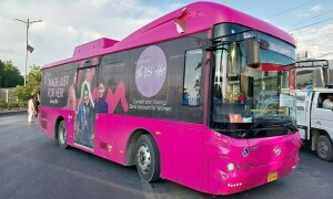 A year on, pink buses continue to empower women on Karachi&rsquo;s roads