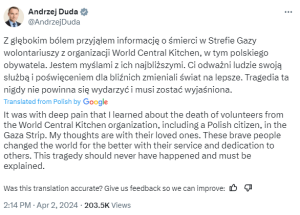 Warsaw wants &lsquo;explanations&rsquo; from Israel after Polish aid worker killed in Gaza