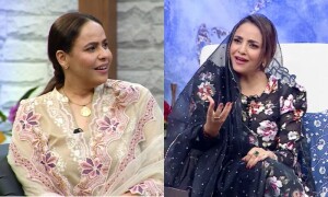 &rsquo;کوئی بندش ہے؟&lsquo;، دوسری شادی کے ذکر پر نادیہ خان کا زینب قیوم سے سوال