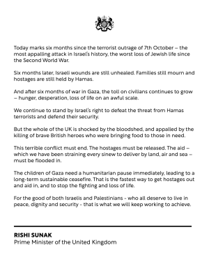 UK PM Sunak calls for pause in Gaza fighting