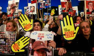 Thousands of Israelis rally for hostages, marking six months of conflict