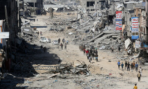 &lsquo;We can smell the stench&rsquo;: Palestinians return to destroyed Khan Younis
