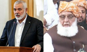 مولانا فضل الرحمٰن کا حماس رہنما اسمٰعیل ہنیہ سے ٹیلیفونک رابطہ، بیٹوں اور پوتوں کی شہادت پر تعزیت