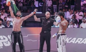 کراٹے کومبیٹ مقابلے: پاکستان کی بھارت کو 1-2 سے شکست، شاہزیب رند کی مُکوں کی برسات