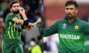 نیوزی لینڈ کیخلاف شاہین، محمد عامر اور نسیم شاہ نے شاندار باؤلنگ کی، بابر اعظم