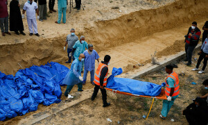 200 bodies exhumed  at Gaza hospital