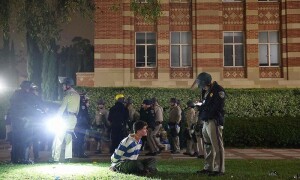 Biden says &lsquo;order must prevail&rsquo; as police flatten pro-Palestinian camp at UCLA, arrest protesters