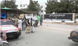 بلوچستان: زمیندار ایکشن کمیٹی کا صوبائی اسمبلی کے سامنے احتجاج چھٹے روز بھی جاری