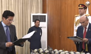 علی پرویز ملک نے وزیر مملکت کا حلف اٹھالیا