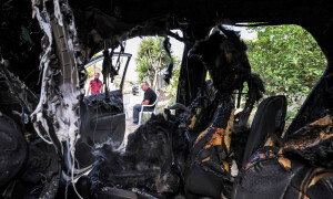 PHOTOS: Car, house left burnt after overnight Israeli raid in occupied West Bank