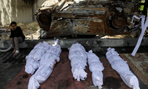 &lsquo;Nothing left here&rsquo;: Palestinians grieve lost loved ones as Israeli strikes continue across Gaza