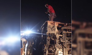 3 dead, 12 injured as fire breaks out in coach after colliding with motorcycle in Lasbela
