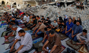PHOTOS: Palestinians mark Eidul Azha amid Israeli bombardment of Gaza