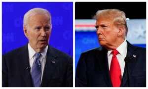 Biden falters as Trump unleashes barrage of falsehoods at first US presidential debate