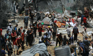 غزہ میں پناہ گزین کیمپ پر اسرائیلی حملے میں 71 فلسطینی شہید