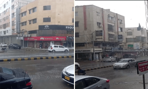 کراچی کے مختلف علاقوں میں تیز ہواؤں کے ساتھ بارش