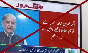 فیکٹ چیک: وزیراعظم نے عمران خان سے معافی مانگنے سے متعلق بیان نہیں دیا