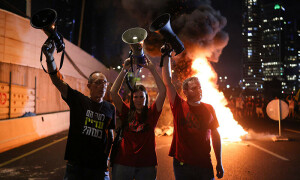 Israeli labour strike to push for Gaza hostage deal disrupts flights and buses