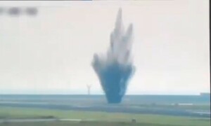 Unexploded US bomb causes minor blast at Japan airport