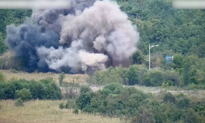 North Korea blows up roads connecting it to the South