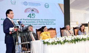 NA speaker Sadiq urges global lawmakers to raise their voices for Gaza