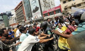 Pro-Hasina party slams protesters after attack on its offices