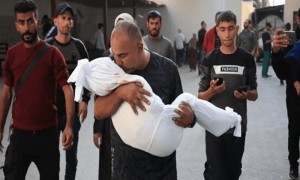 اسرائیلی فوج کی غزہ میں رہائشی عمارتوں پر وحشیانہ بمباری، 50 بچوں سمیت 84 فلسطینی شہید