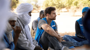 Actor Theo James urges more support for refugees hit by climate crisis