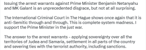 Israel&rsquo;s Ben-Gvir slams ICC warrants as &lsquo;unprecedented disgrace&rsquo;