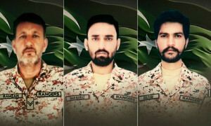 سری نگر ہائی وے پر شرپسندوں کی گاڑی کی ٹکر سے 4 رینجرز اہلکار شہید