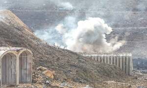 Syria&rsquo;s ammunition dump turns into a smoking ruin after Israeli strikes