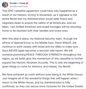 Trump says he&rsquo;ll use Gaza deal momentum to expand Israel&rsquo;s regional ties